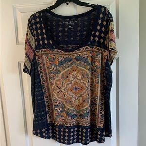 Lucky Brand Women's Multicolor Bohemian Top